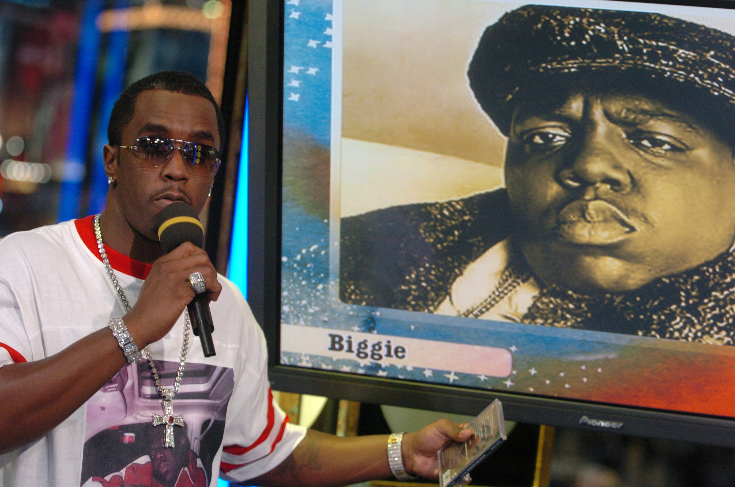 Sean 'P. Diddy' Combs Celebrates Bad Boy Records 10th Anniversary at MTV's 'TRL' - March 9, 2004