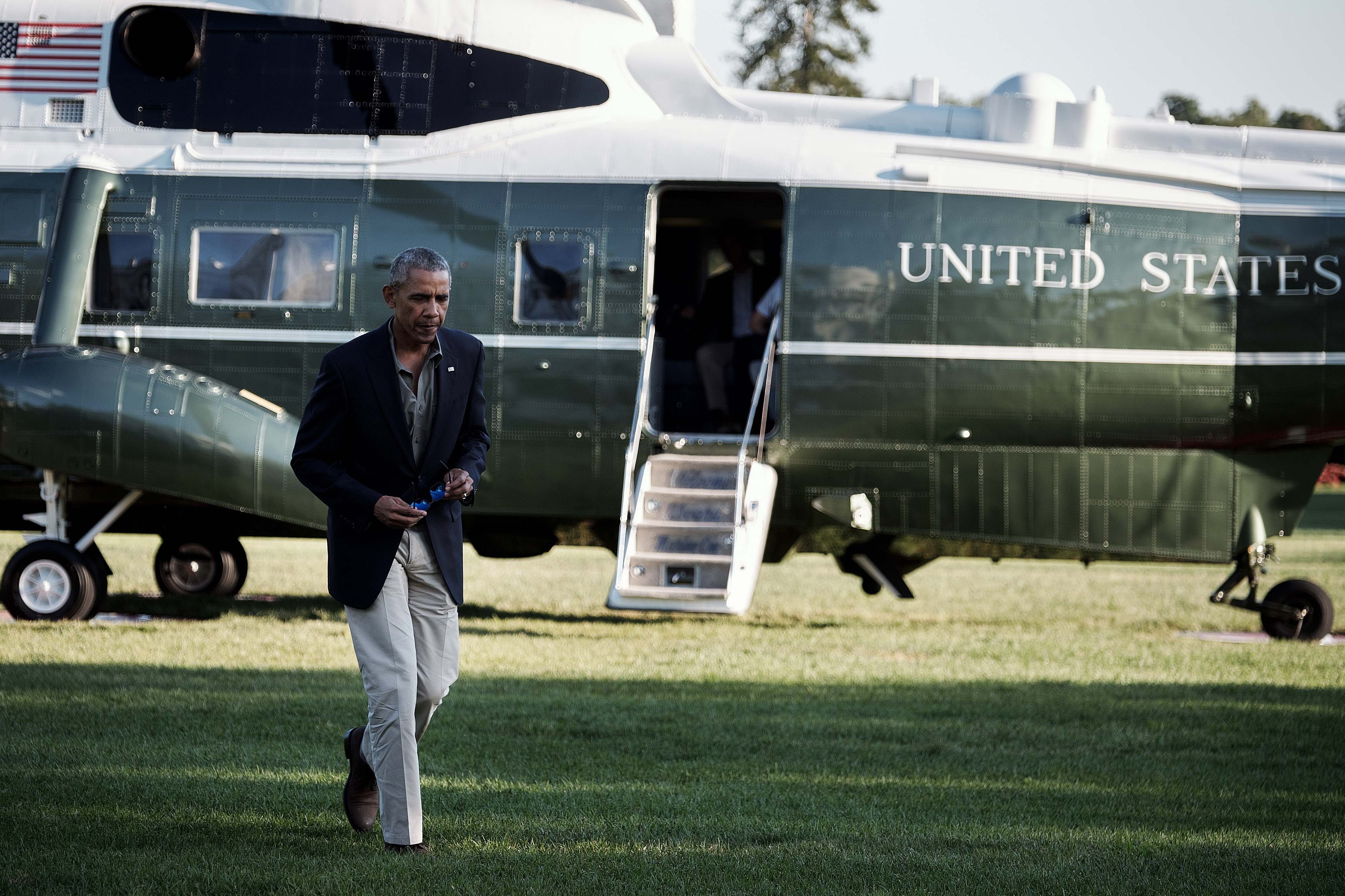 President Obama Returns From Louisiana to View Flooding Impact