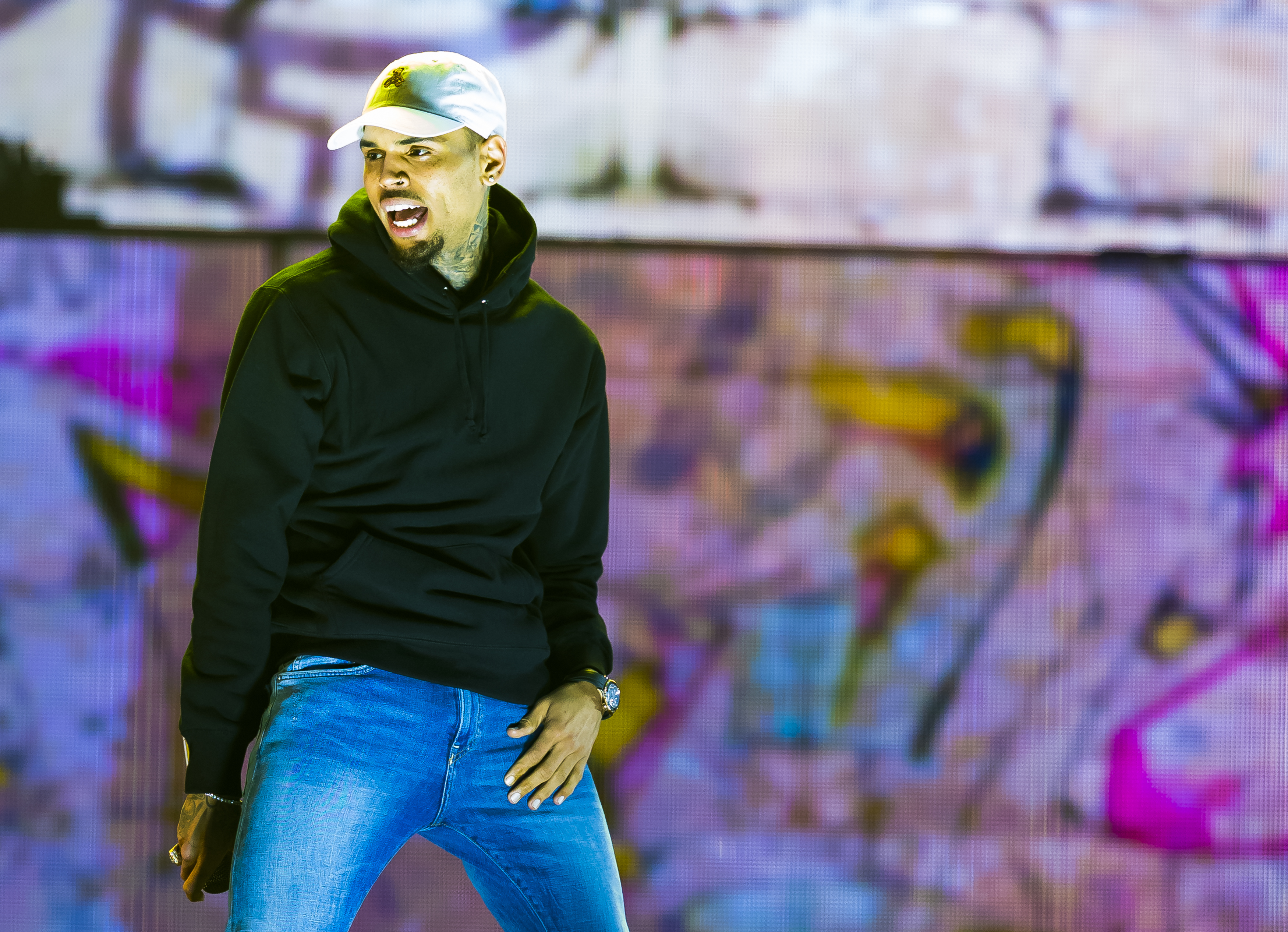 Chris Brown Performs in Concert in Oslo