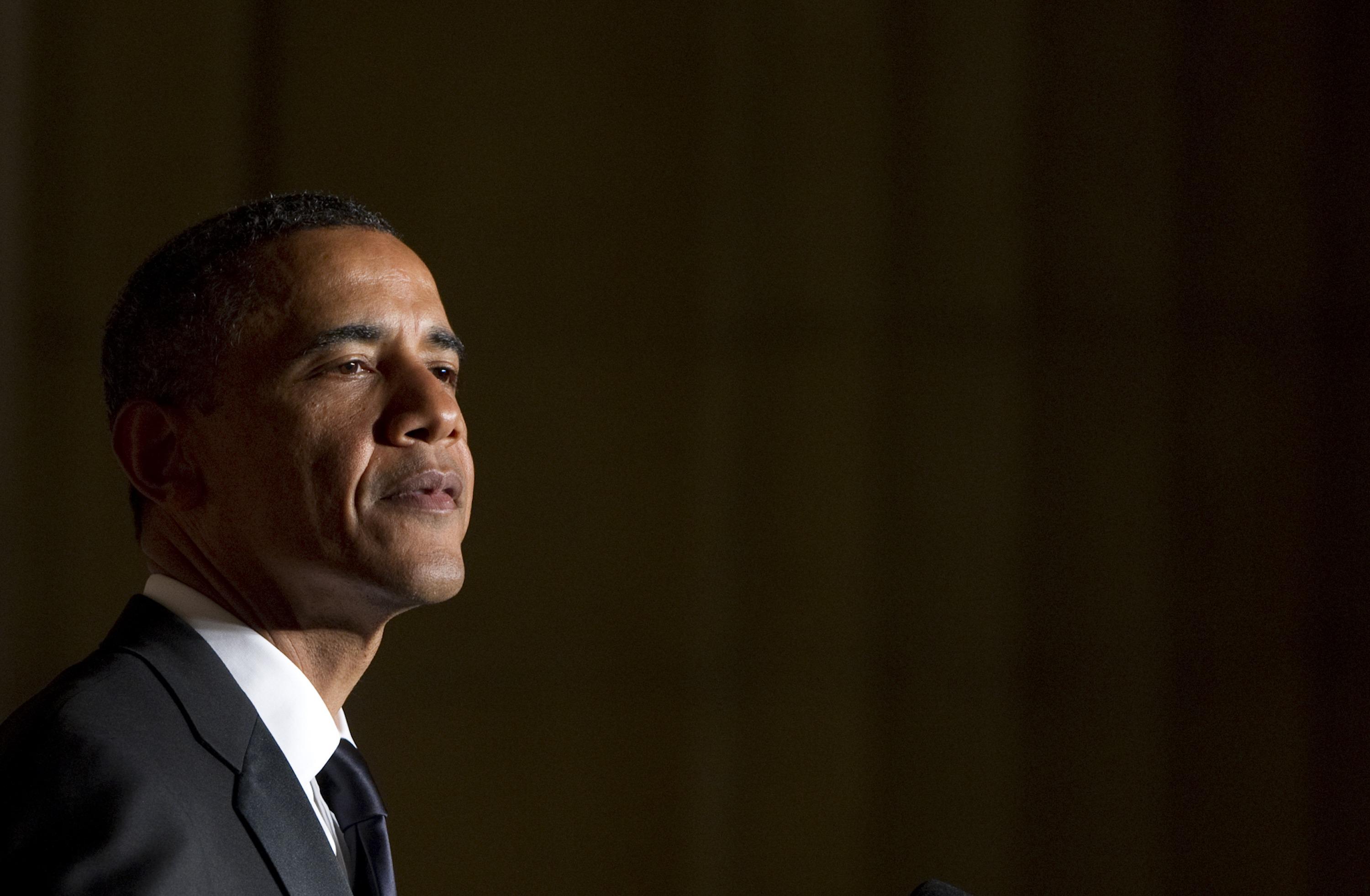 US President Barack Obama speaks during