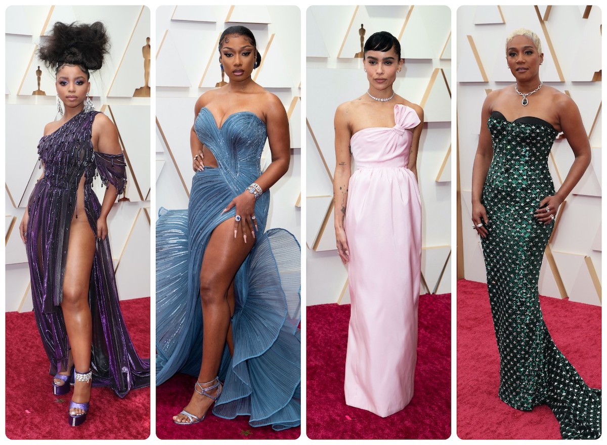 Chloe Hailey, Megan Thee Stallion, Zoe Kravitz, Tiffany Haddish at The OSCARS red carpet arrivals