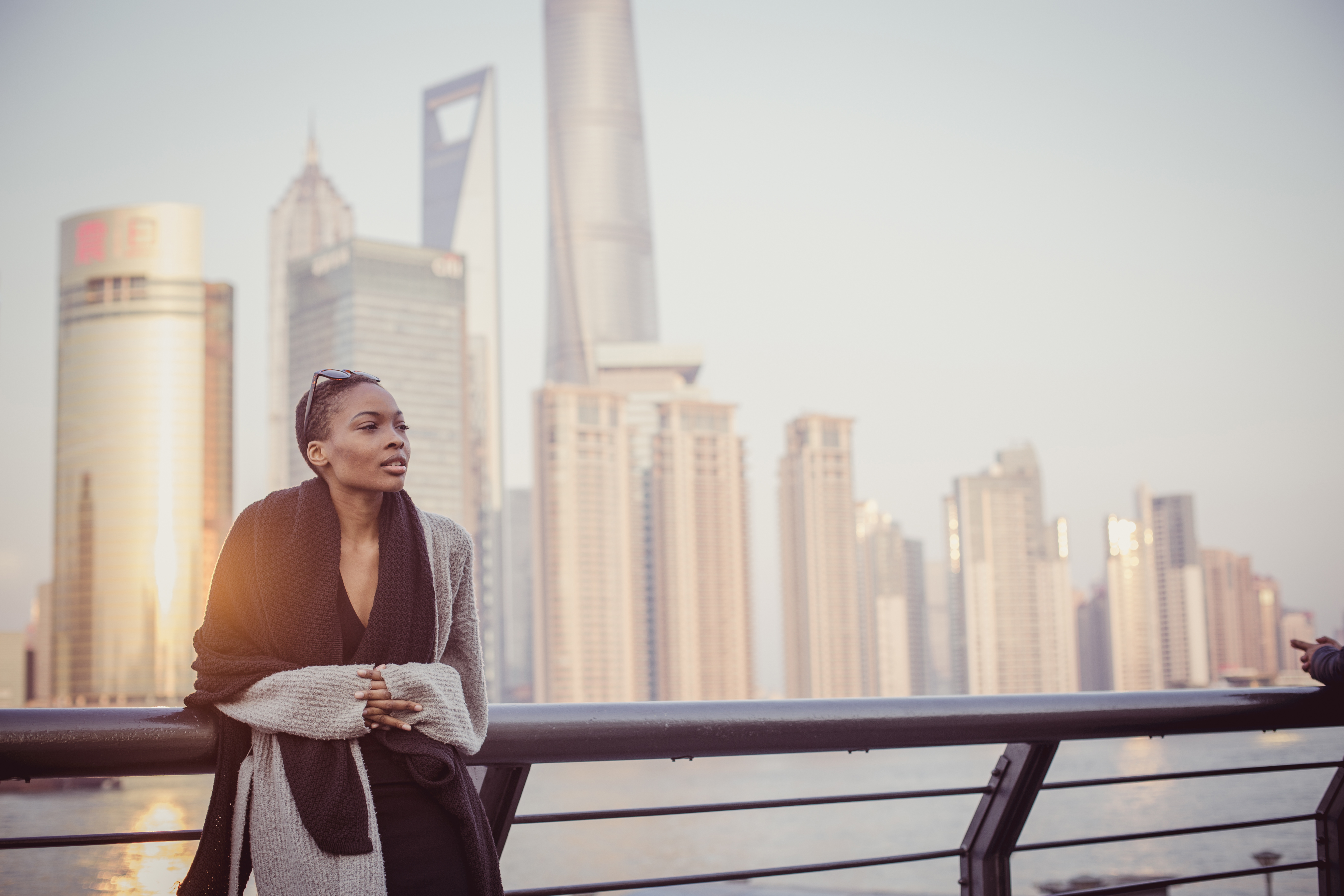 Black woman by the river